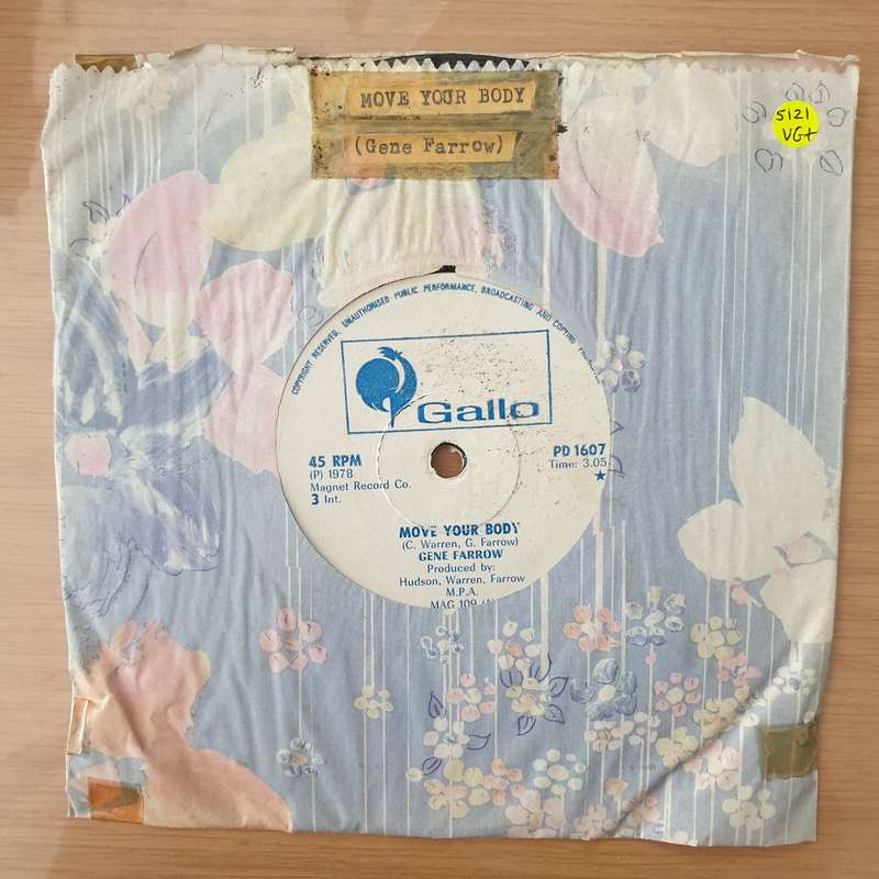 Gene Farrow  Move Your Body (Rhodesia) -  Vinyl 7" Record - Very-Good+ Quality (VG+) (verygood...
