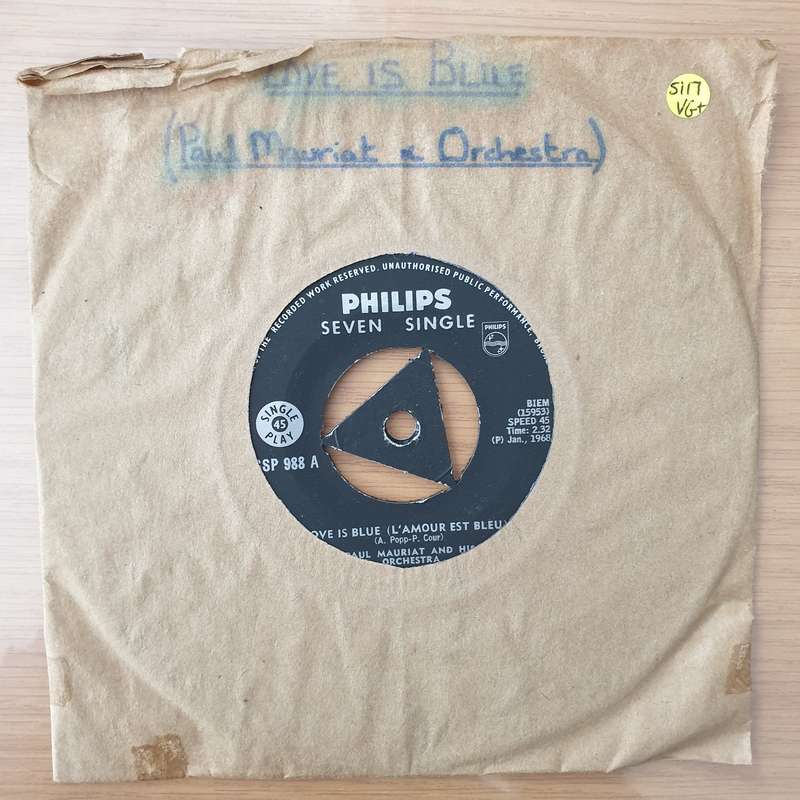Paul Mauriat And His Orchestra  Love Is Blue (L'Amour Est Bleu) / Alone In The World (Seuls Au...