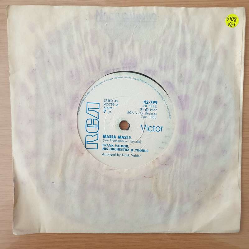Frank Valdor, His Orchestra & Chorus  Massa Massa / Macaquinho (Rhodesia) -  Vinyl 7" Record -...