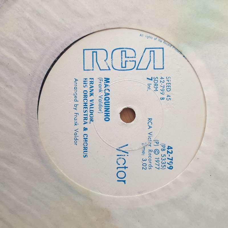 Frank Valdor, His Orchestra & Chorus  Massa Massa / Macaquinho (Rhodesia) -  Vinyl 7" Record -...