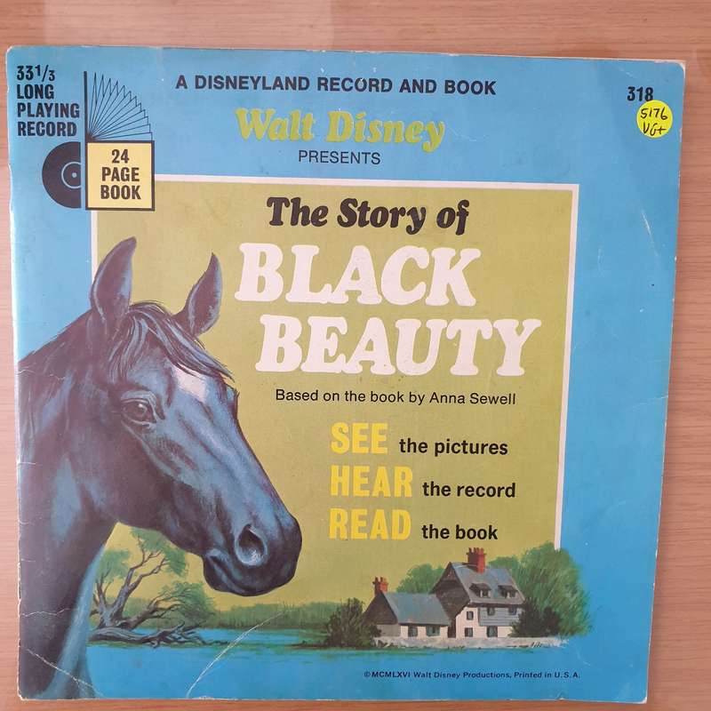 Walt Disney Presents The Story Of Black Beauty -  Vinyl 7" Record - Very-Good+ Quality (VG+) (ver...