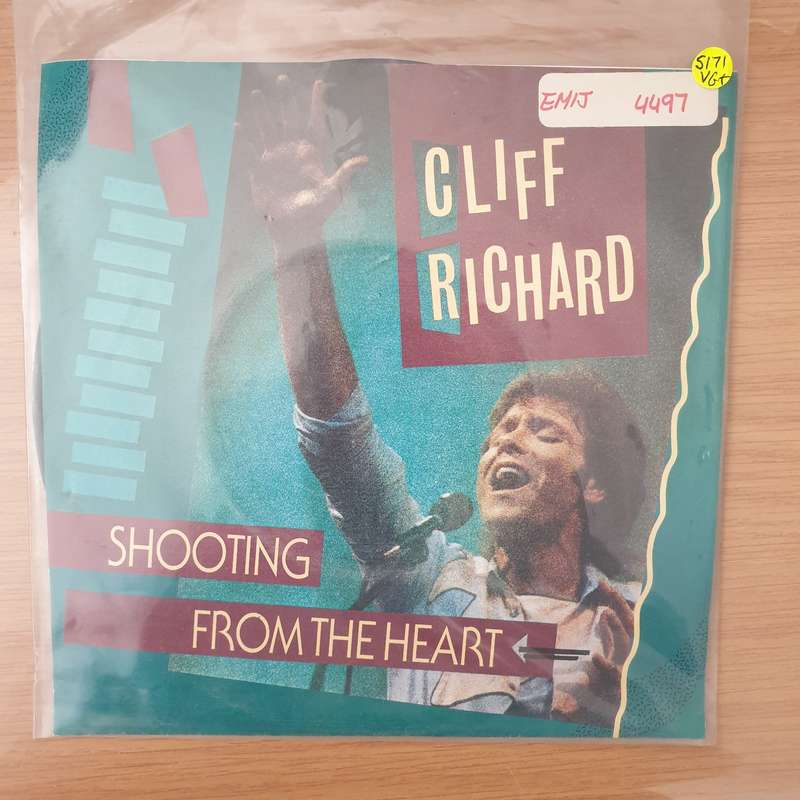 Cliff Richard  Shooting From The Heart -  Vinyl 7" Record - Very-Good+ Quality (VG+) (verygood...