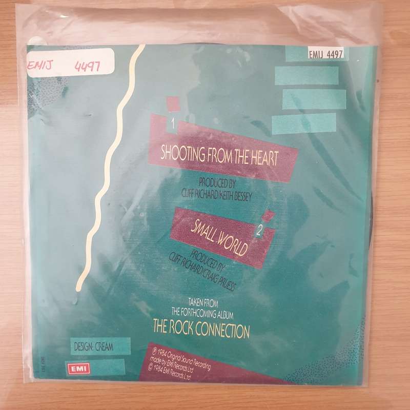 Cliff Richard  Shooting From The Heart -  Vinyl 7" Record - Very-Good+ Quality (VG+) (verygood...