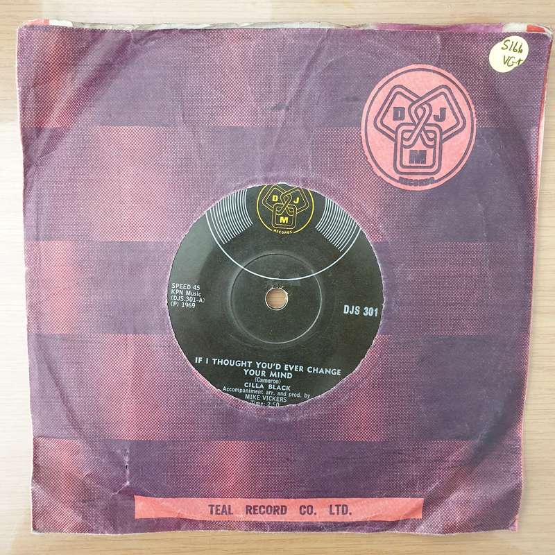 Cilla Black  If I Thought You'd Ever Change Your Mind -  Vinyl 7" Record - Very-Good+ Quality ...