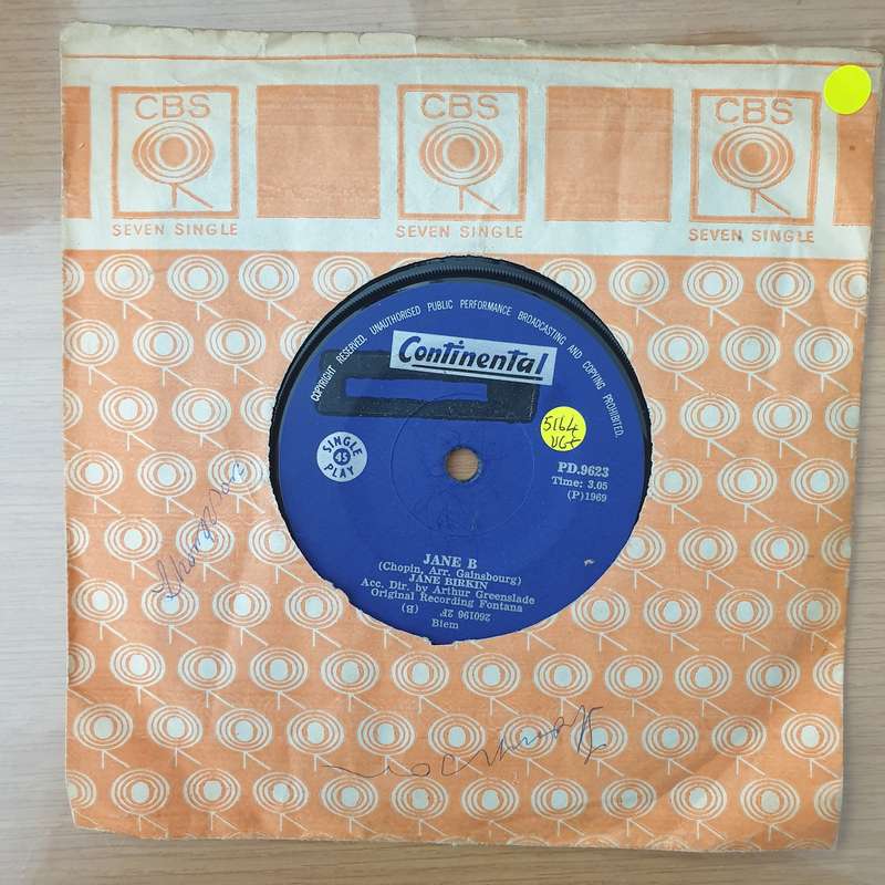 Jane Birkin And Serge Gainsbourg  Je T'aime... Moi Non Plus -  Vinyl 7" Record - Very-Good+ Qu...
