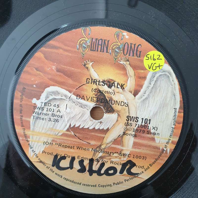 Dave Edmunds  Girls Talk -  Vinyl 7" Record - Very-Good+ Quality (VG+) (verygoodplus)