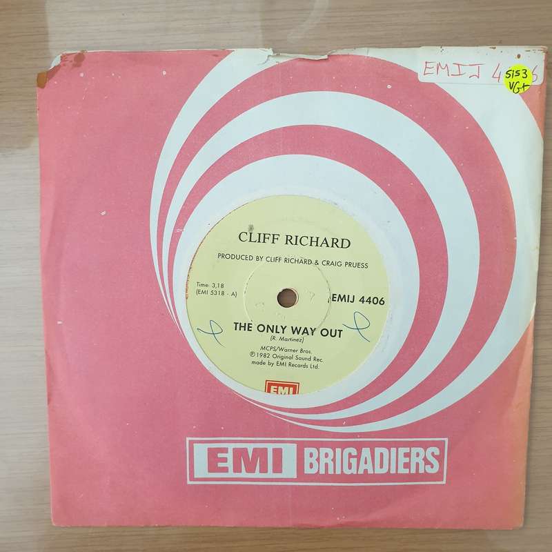 Cliff Richard  The Only Way Out -  Vinyl 7" Record - Very-Good+ Quality (VG+) (verygoodplus)