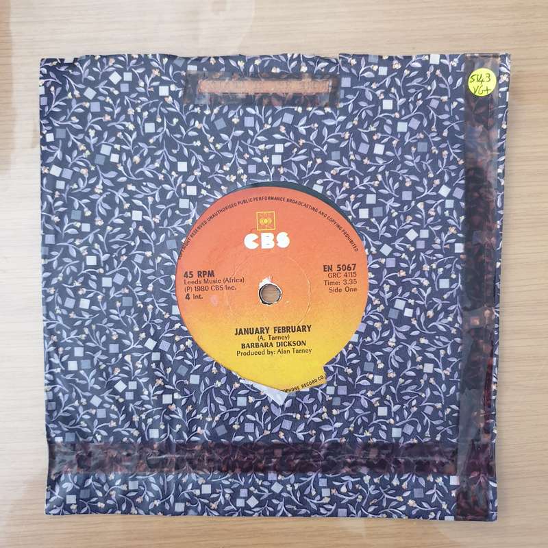 Barbara Dickson  January February -  Vinyl 7" Record - Very-Good+ Quality (VG+) (verygoodplus)