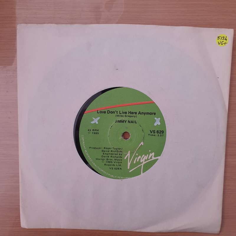 Jimmy Nail  Love Don't Live Here Anymore -  Vinyl 7" Record - Very-Good+ Quality (VG+) (verygo...