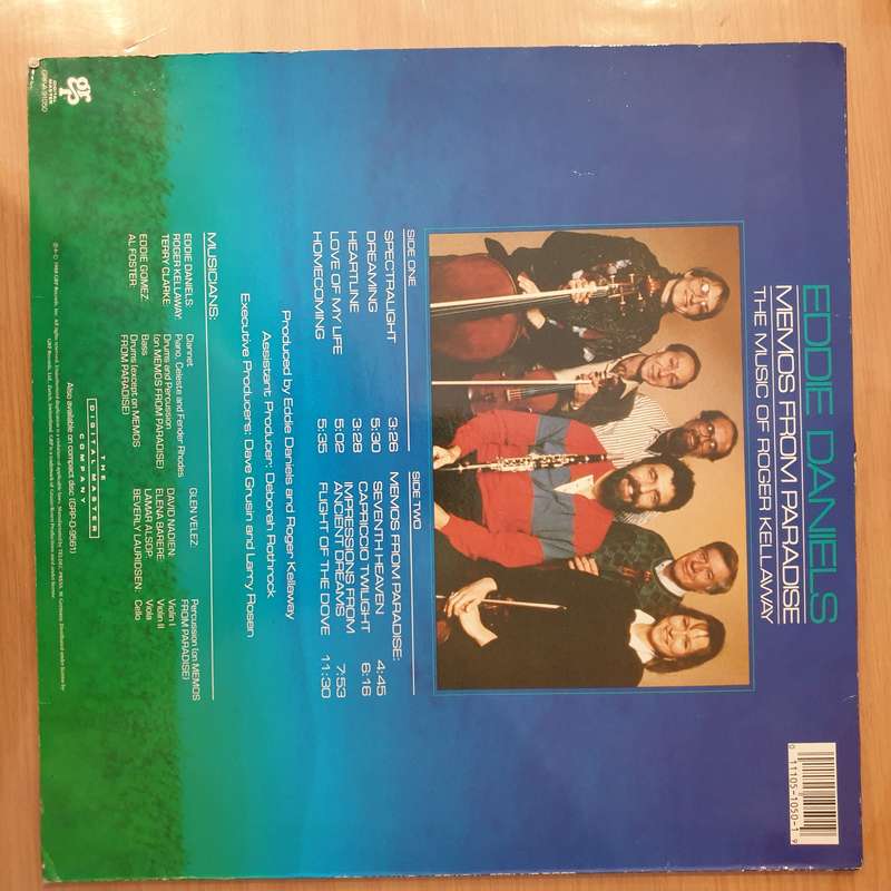 Eddie Daniels  Memos From Paradise - Vinyl LP Record - Very-Good+ Quality (VG+) (verygoodplus)
