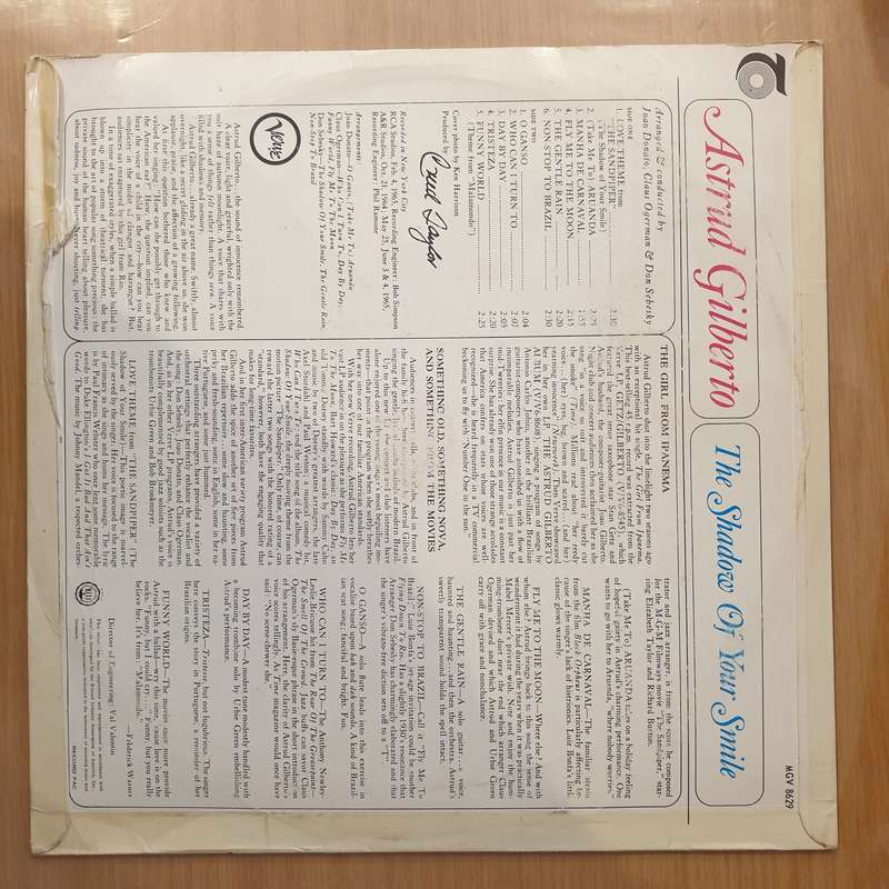Astrud Gilberto  The Shadow Of Your Smile - Vinyl LP Record - Very-Good+ Quality (VG+) (verygo...