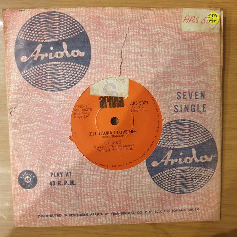 Rex Gildo  Tell Laura I Love Her - Vinyl 7" Record - Very-Good+ Quality (VG+) (verygoodplus)