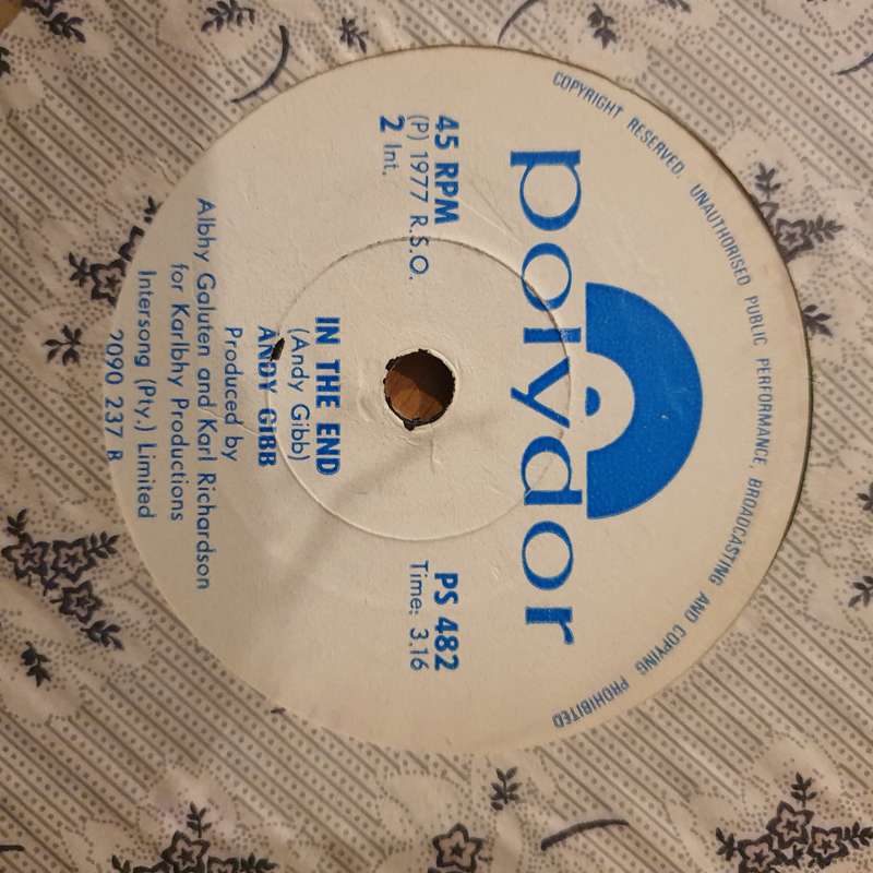 Andy Gibb  I Just Want To Be Your Everything / In The End - Vinyl 7" Record - Very-Good+ Quali...