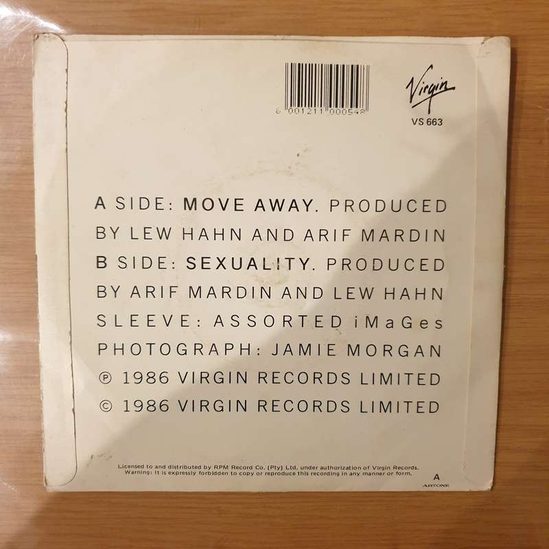 Culture Club  Move Away - Vinyl 7" Record - Very-Good+ Quality (VG+) (verygoodplus)