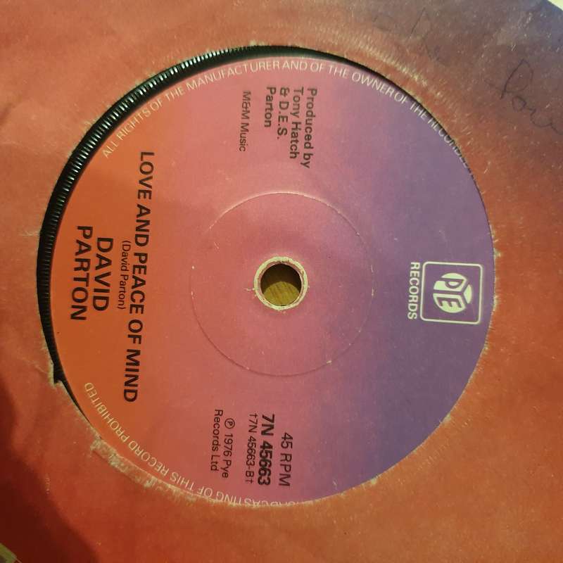 David Parton  Isn't She Lovely - Vinyl 7" Record - Very-Good+ Quality (VG+) (verygoodplus)