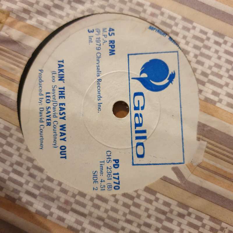 Leo Sayer  When The Money Runs Out (Rhodesia) - Vinyl 7" Record - Very-Good+ Quality (VG+) (ve...