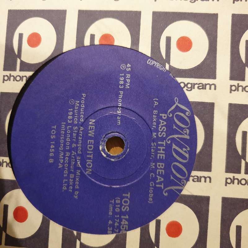 New Edition  Popcorn Love - Vinyl 7" Record - Very-Good+ Quality (VG+) (verygoodplus)