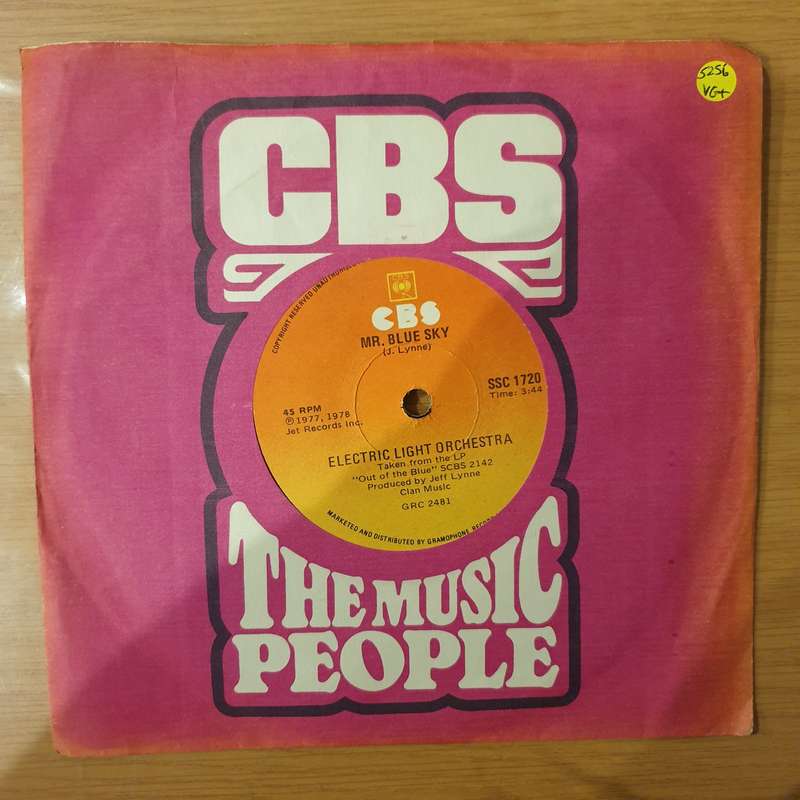 Electric Light Orchestra  Mr. Blue Sky - Vinyl 7" Record - Very-Good+ Quality (VG+) (verygoodp...
