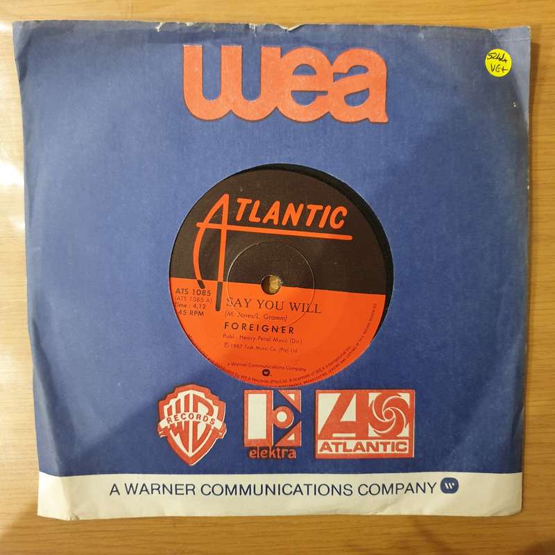 Foreigner  Say You Will - Vinyl 7" Record - Very-Good+ Quality (VG+) (verygoodplus)