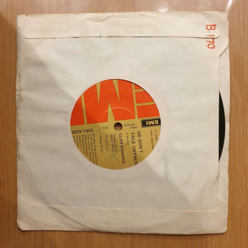 Cliff Richard  We Don't Talk Anymore - Vinyl 7" Record - Very-Good+ Quality (VG+) (verygoodplus)