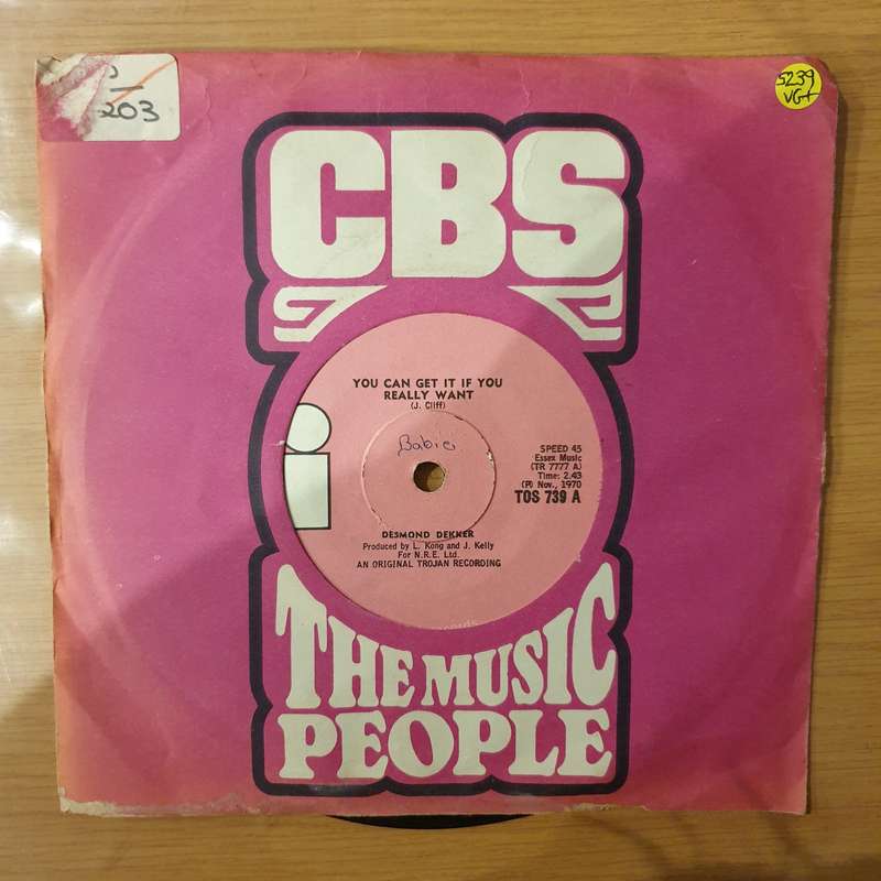 Desmond Dekker  You Can Get It If You Really Want/ Perseverance -  Vinyl 7" Record - Very-Good...