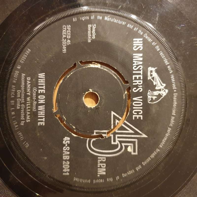 Danny Williams  After You / White On White - Vinyl 7" Record - Good+ Quality (G+) (gplus)