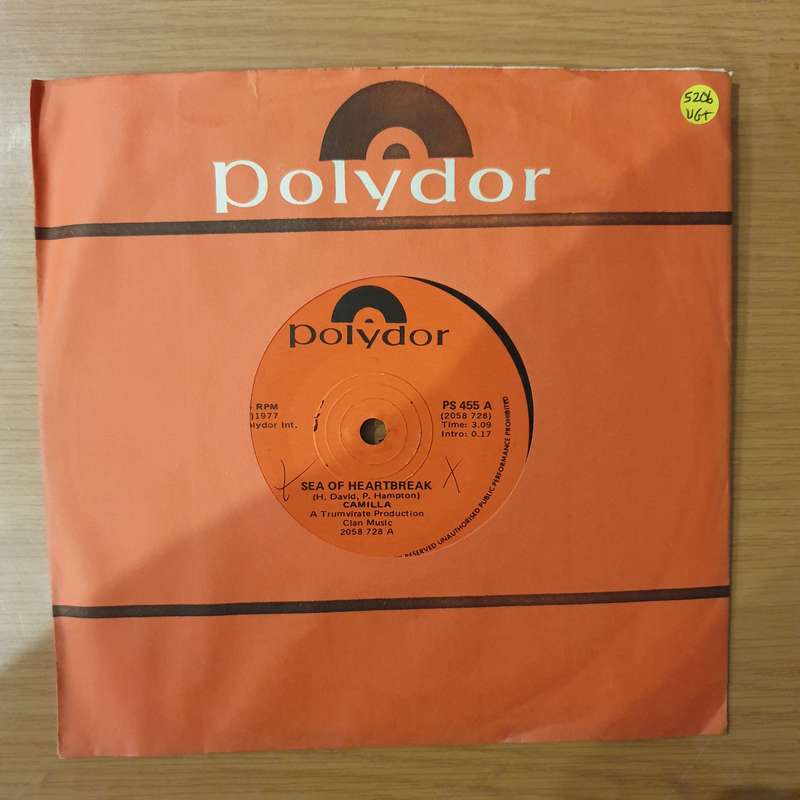Camilla  Sea Of Heartbreak -  Vinyl 7" Record - Very-Good+ Quality (VG+) (verygoodplus)