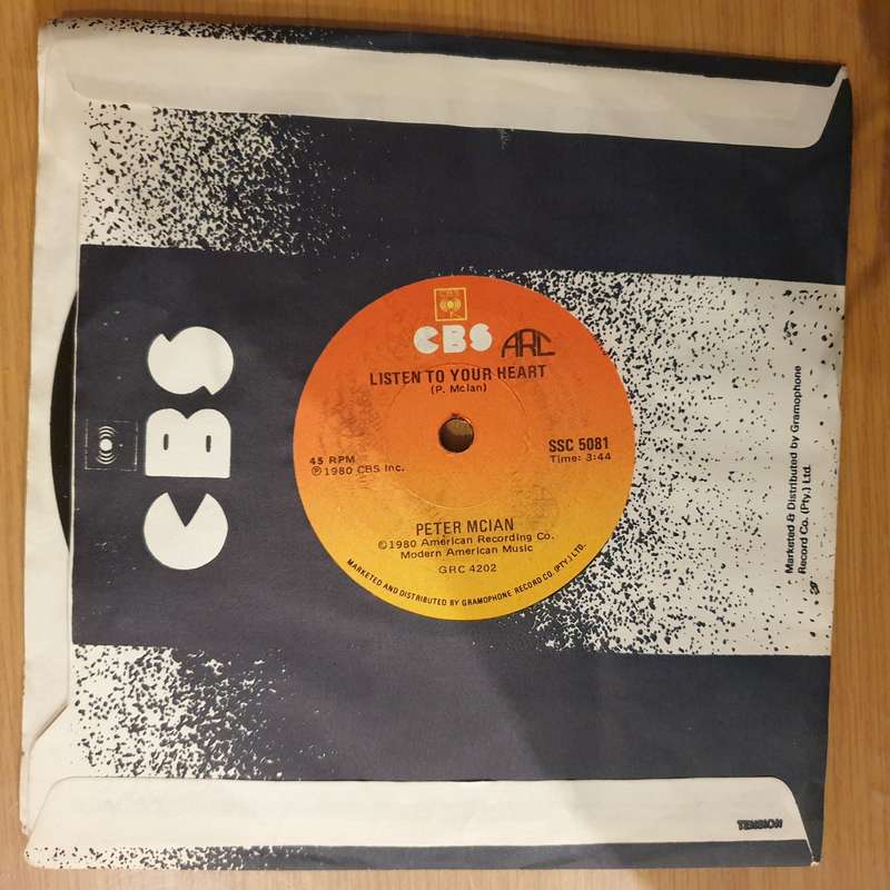 Peter Mcian - Solitaire -  Vinyl 7" Record - Very-Good+ Quality (VG+) (verygoodplus)