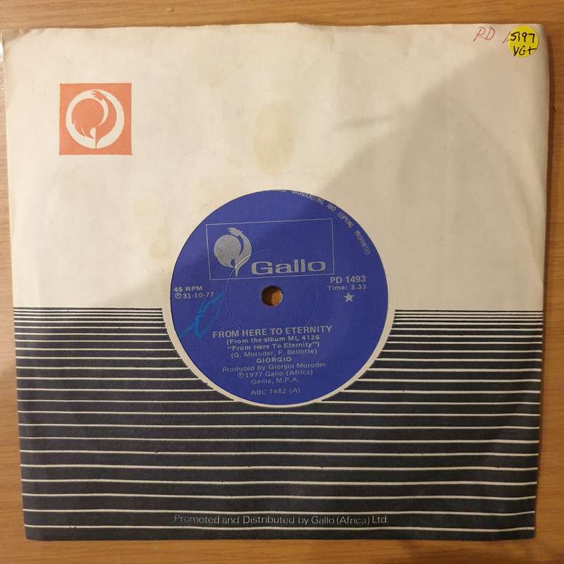 Giorgio  From Here To Eternity -  Vinyl 7" Record - Very-Good+ Quality (VG+) (verygoodplus)