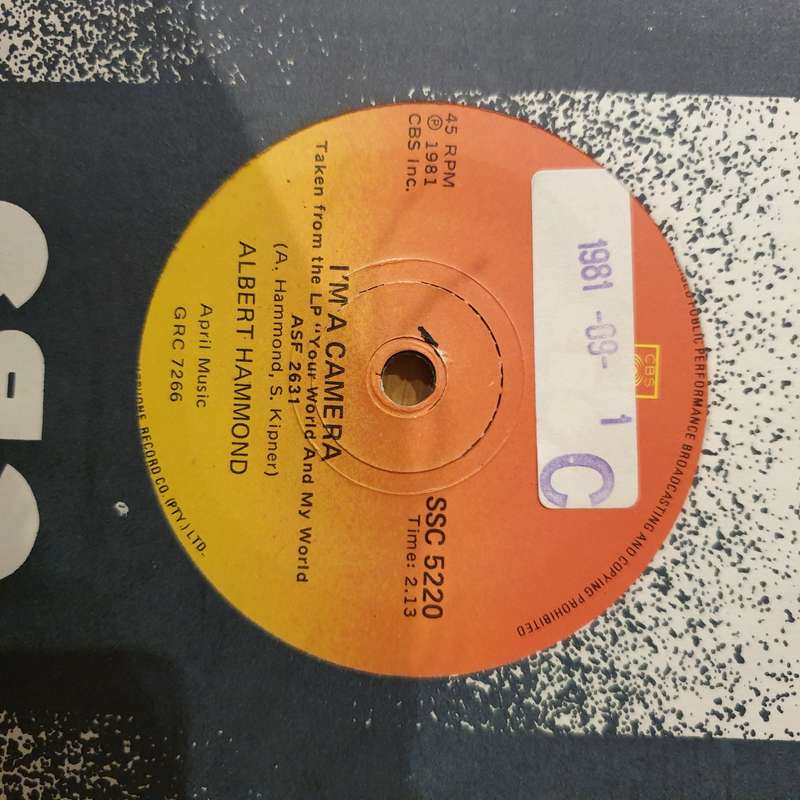 Albert Hammond  Your World And My World -  Vinyl 7" Record - Very-Good+ Quality (VG+) (verygoo...