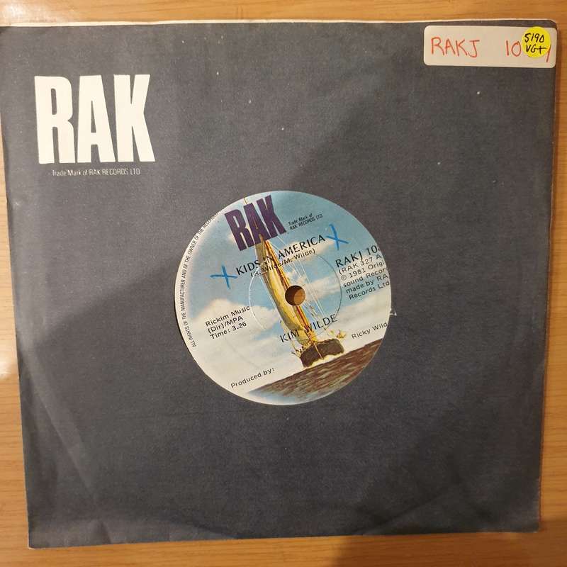Kim Wilde  Kids In America -  Vinyl 7" Record - Very-Good+ Quality (VG+) (verygoodplus)