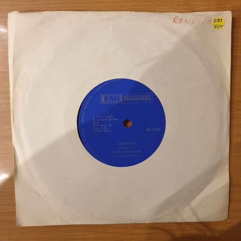 Sonja Herholdt  Umfaan / Hanoverstraat -  Vinyl 7" Record - Very-Good+ Quality (VG+) (verygood...