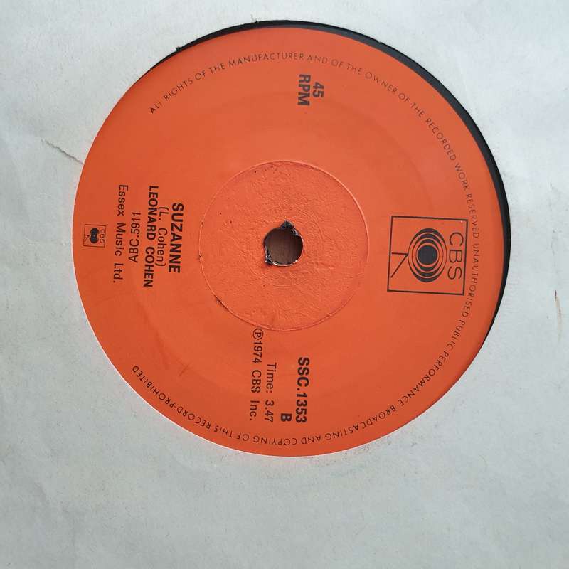 Leonard Cohen  Suzanne / So Long, Marianne -  Vinyl 7" Record - Very-Good+ Quality (VG+) (very...