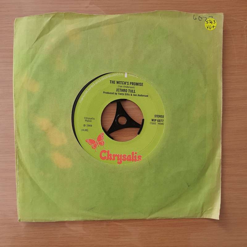 Jethro Tull  The Witch's Promise / Teacher - Vinyl 7" Record - Very-Good+ Quality (VG+) (veryg...