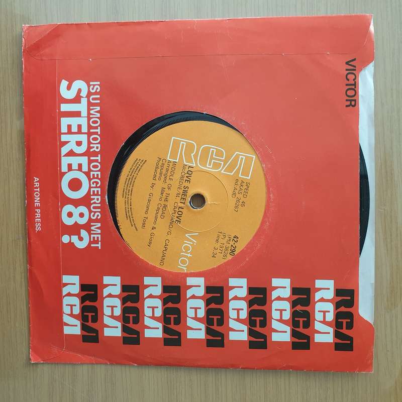 Middle Of The Road  Sacramento - Vinyl 7" Record - Very-Good+ Quality (VG+) (verygoodplus)