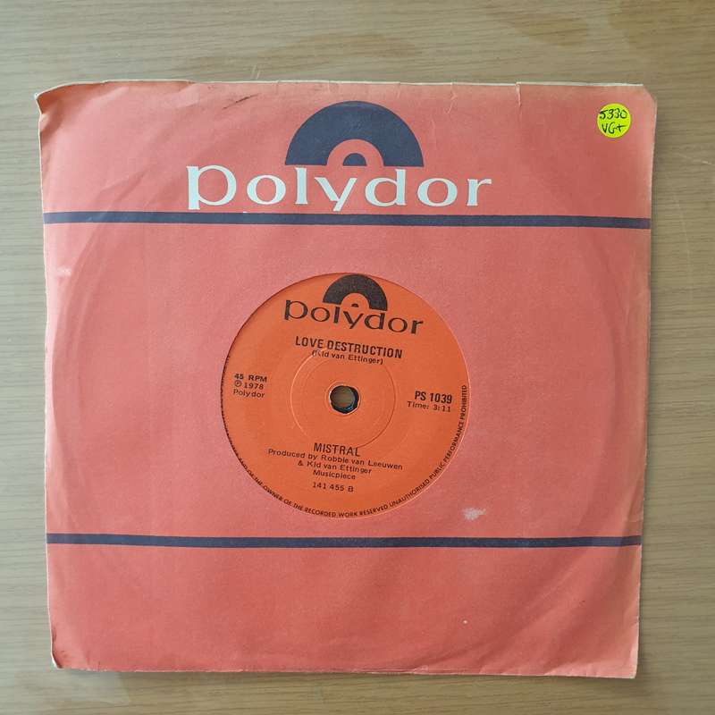 Mistral  Starship 109 - Vinyl 7" Record - Very-Good+ Quality (VG+) (verygoodplus)