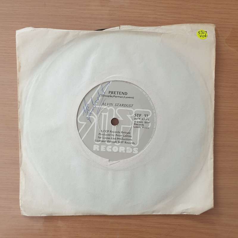Alvin Stardust  Pretend - Vinyl 7" Record - Very-Good+ Quality (VG+) (verygoodplus)