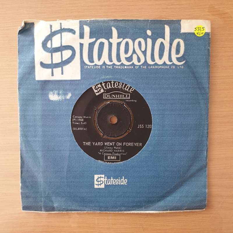 Richard Harris  The Yard Went On Forever... - Vinyl 7" Record - Very-Good+ Quality (VG+) (very...