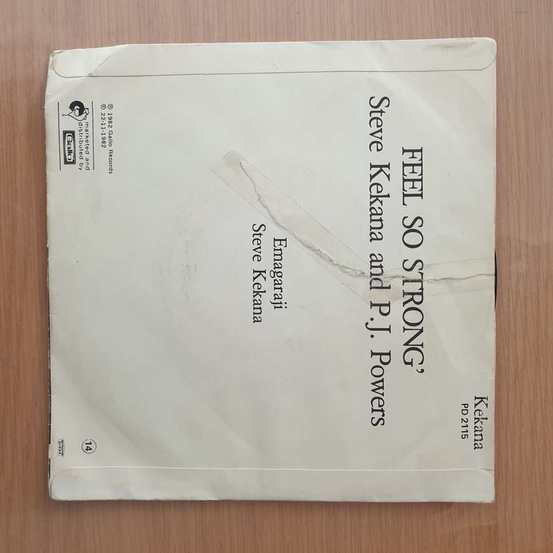 Hotline With P.J. Powers & Steve Kekana  Feel So Strong - Vinyl 7" Record - Very-Good+ Quality...