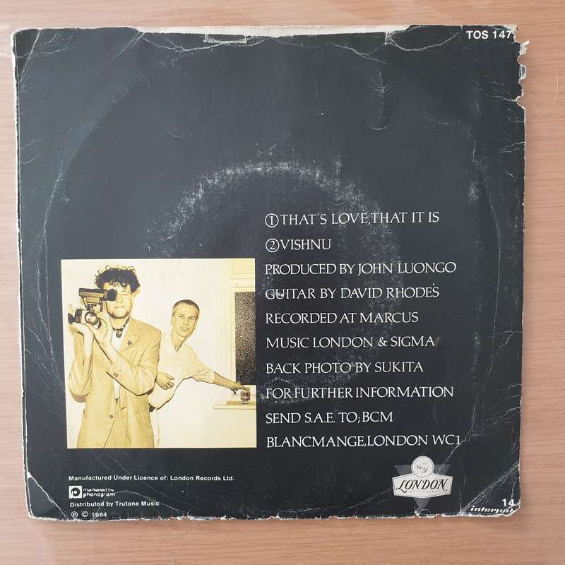 Blancmange  That's Love, That It Is - Vinyl 7" Record - Very-Good+ Quality (VG+) (verygoodplus)
