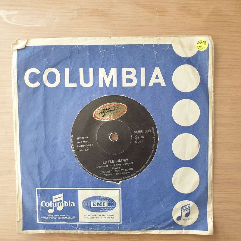 Gwynneth Ashley Robin  Little Jimmy - Vinyl 7" Record - Very-Good+ Quality (VG+) (verygoodplus)