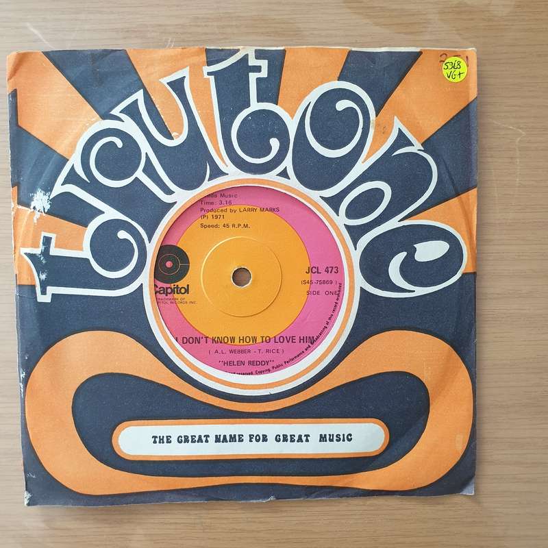 Helen Reddy  I Don't Know How To Love Him - Vinyl 7" Record - Very-Good+ Quality (VG+) (verygo...