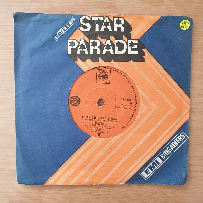 Johnny Nash  I Can See Clearly Now / How Good It Is - Vinyl 7" Record - Very-Good+ Quality (VG...