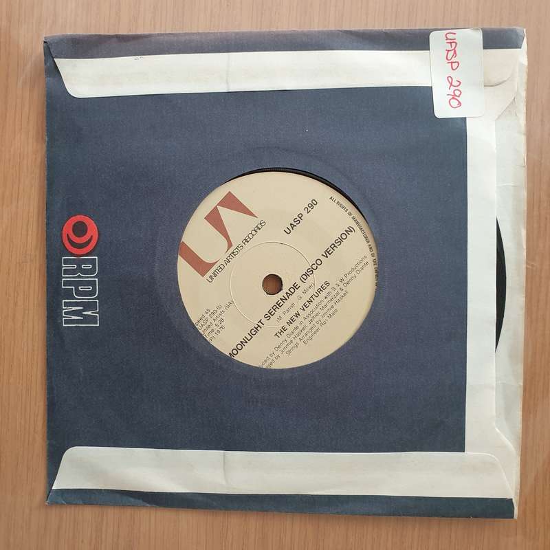 The New Ventures  Moonlight Serenade - Vinyl 7" Record - Very-Good+ Quality (VG+) (verygoodplus)