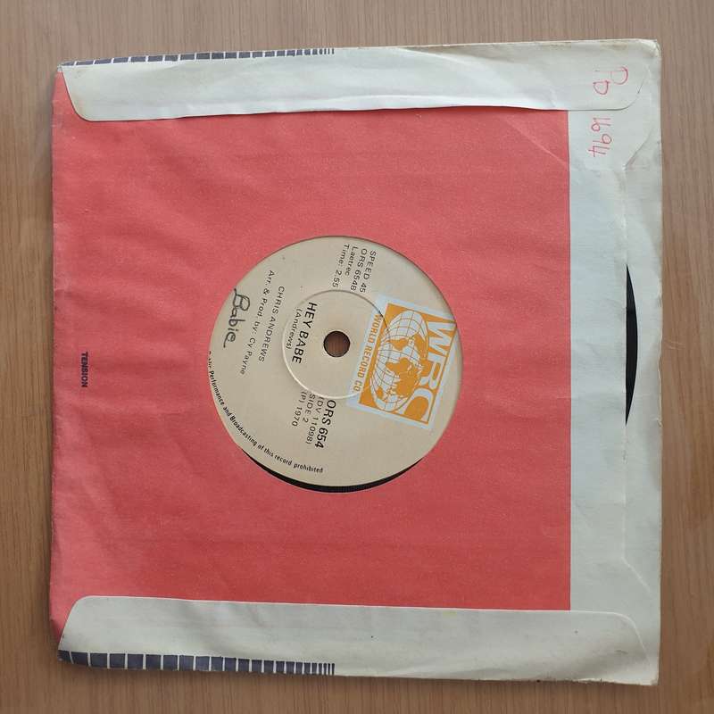 Chris Andrews  Yo Yo / Hey Babe - Vinyl 7" Record - Very-Good+ Quality (VG+) (verygoodplus)
