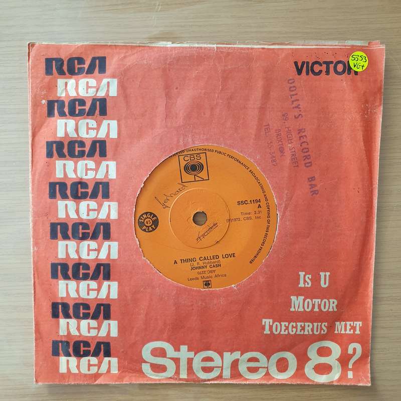 Johnny Cash  A Thing Called Love / Papa Was A Good Man - Vinyl 7" Record - Very-Good+ Quality ...