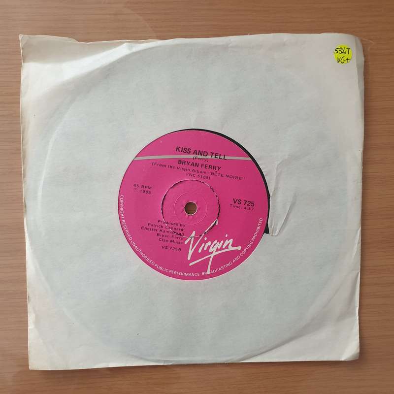 Bryan Ferry  Kiss And Tell - Vinyl 7" Record - Very-Good+ Quality (VG+) (verygoodplus)