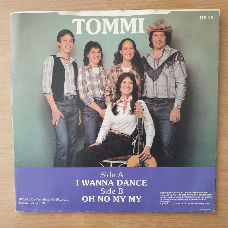 Tommi  I Wanna Dance - Vinyl 7" Record - Very-Good+ Quality (VG+) (verygoodplus)