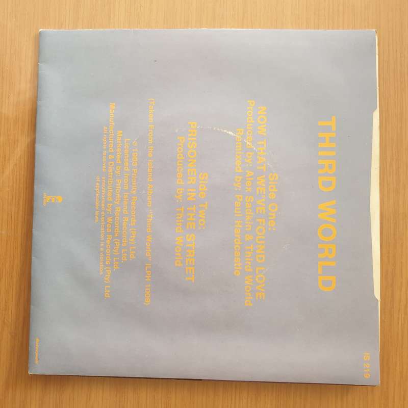 Third World  Now That We Found Love - Vinyl 7" Record - Very-Good+ Quality (VG+) (verygoodplus)
