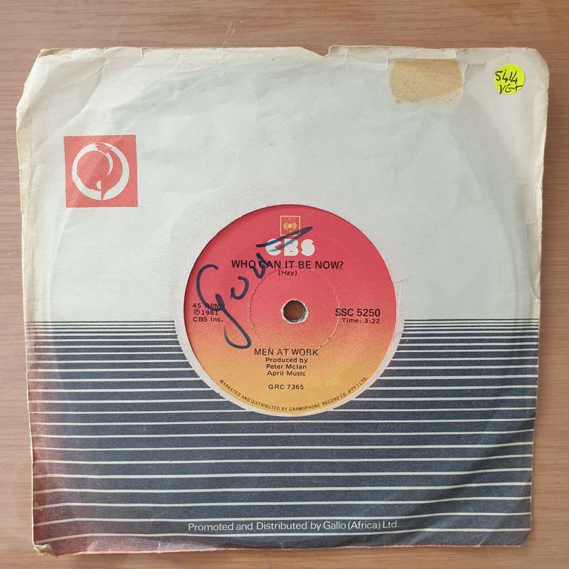 Men At Work  Who Can It Be Now - Vinyl 7" Record - Very-Good+ Quality (VG+) (verygoodplus)